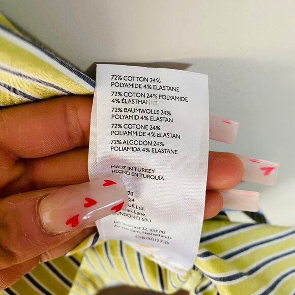 Anthropologie Maeve "Toni" multi color striped button down dress tunic (M) - Picture 9 of 10